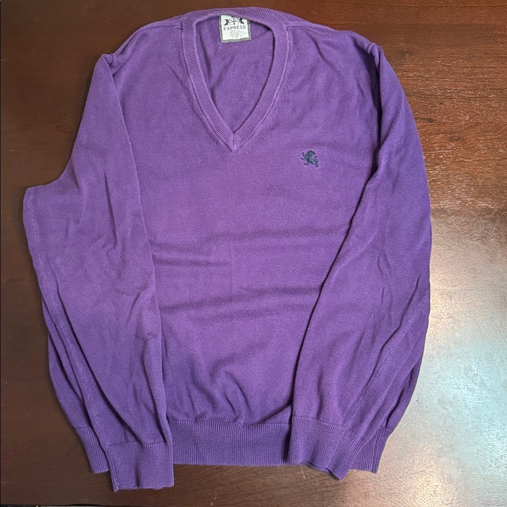 Express Purple Crewneck Sweater
